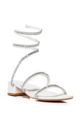 AZALEA WANG TALIRA WHITE COIL FLAT SANDAL
