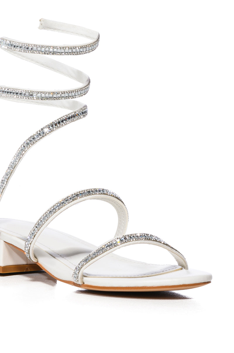 AZALEA WANG TALIRA WHITE COIL FLAT SANDAL
