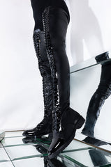 AZALEA WANG THESE ARE MY ONLY INTENTIONS THIGH HIGH FLAT BOOTS