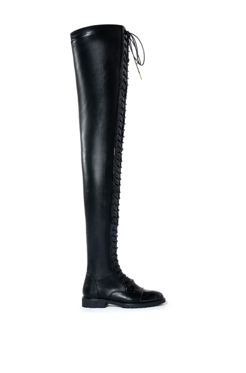 AZALEA WANG THESE ARE MY ONLY INTENTIONS THIGH HIGH FLAT BOOTS