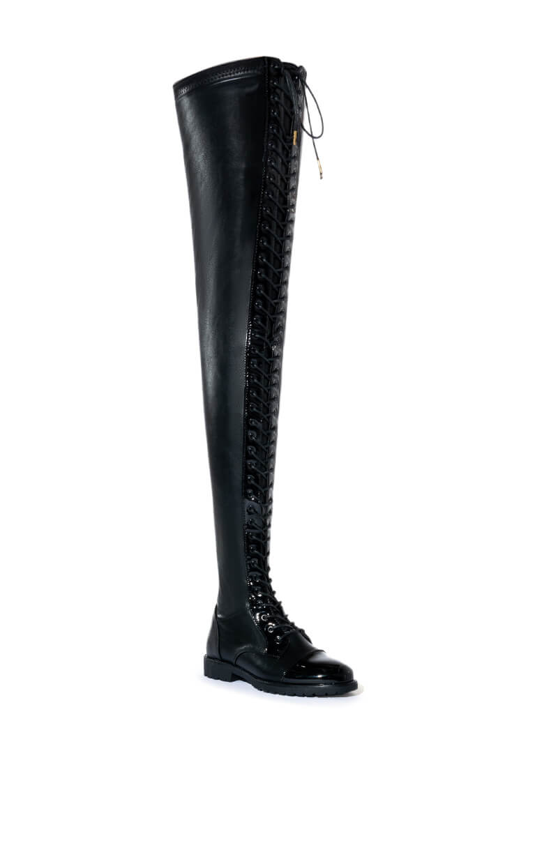AZALEA WANG THESE ARE MY ONLY INTENTIONS THIGH HIGH FLAT BOOTS