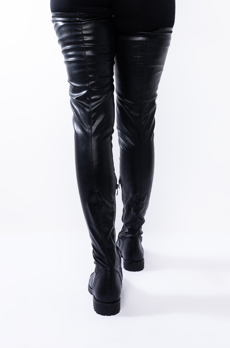AZALEA WANG THESE ARE MY ONLY INTENTIONS THIGH HIGH FLAT BOOTS