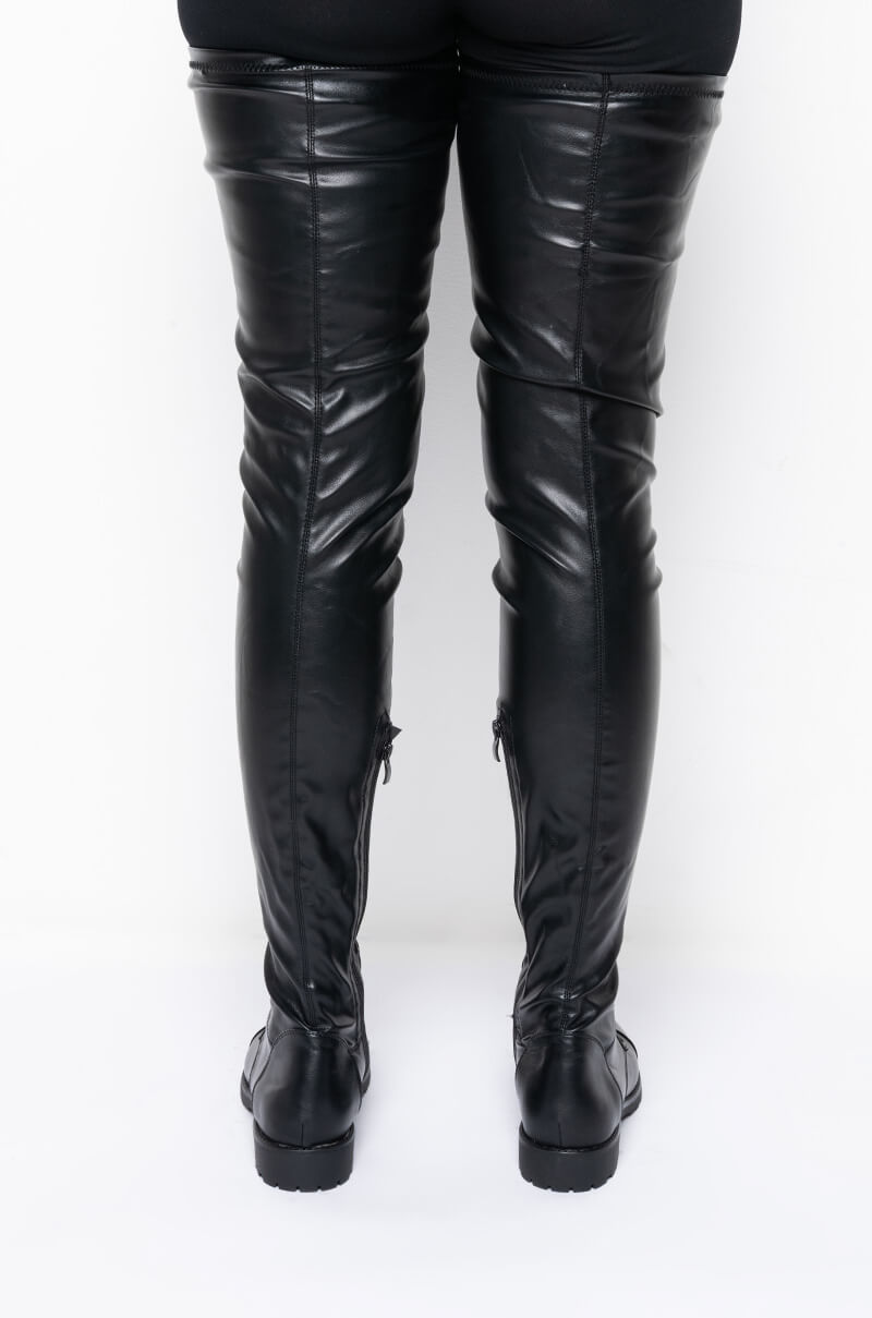 AZALEA WANG THESE ARE MY ONLY INTENTIONS THIGH HIGH FLAT BOOTS