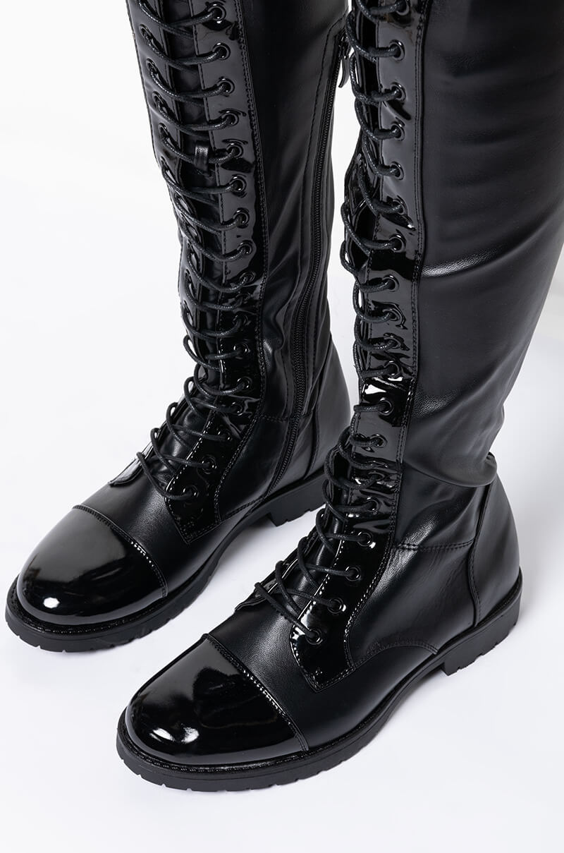 AZALEA WANG THESE ARE MY ONLY INTENTIONS THIGH HIGH FLAT BOOTS