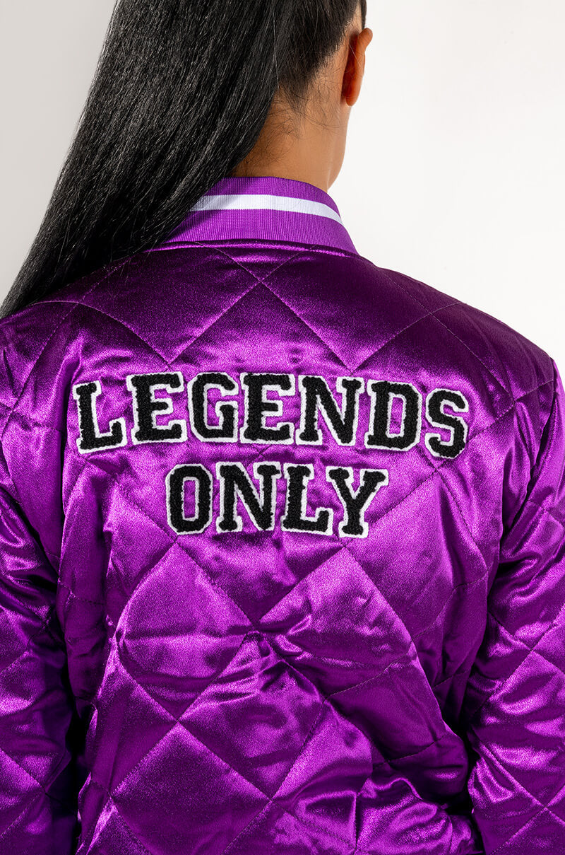 WE CALL HER PURP VARSITY BOMBER