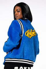 WELCOME BACK TEDDY VARSITY JACKET