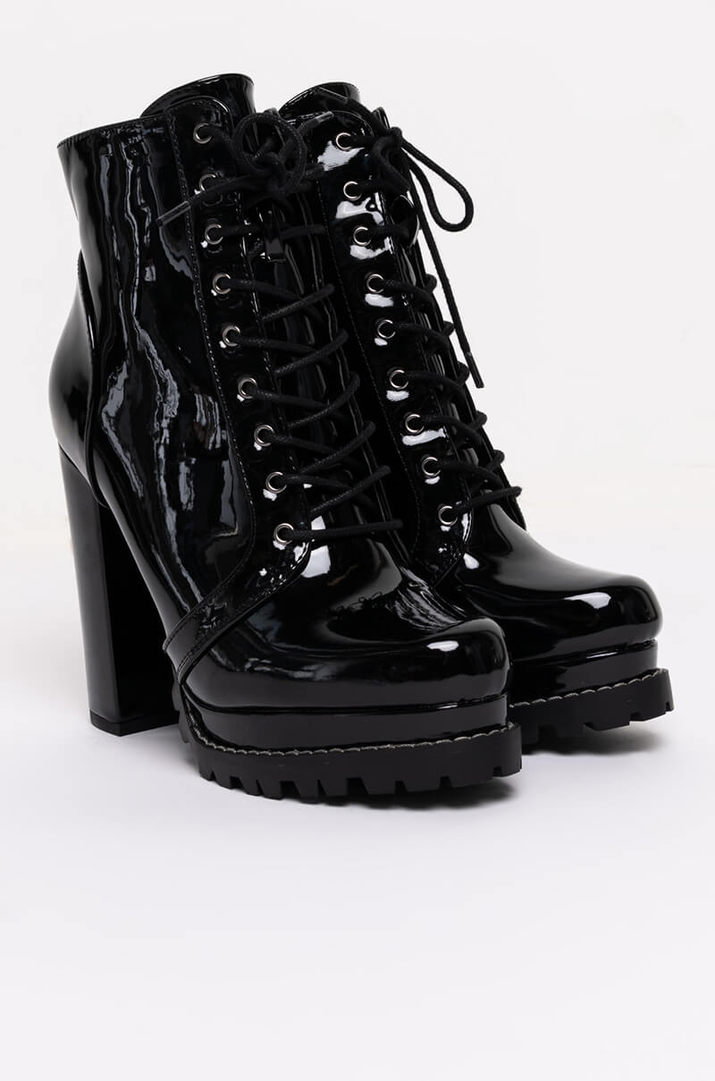 BADASS PLATFORM LACE UP BOOTIE