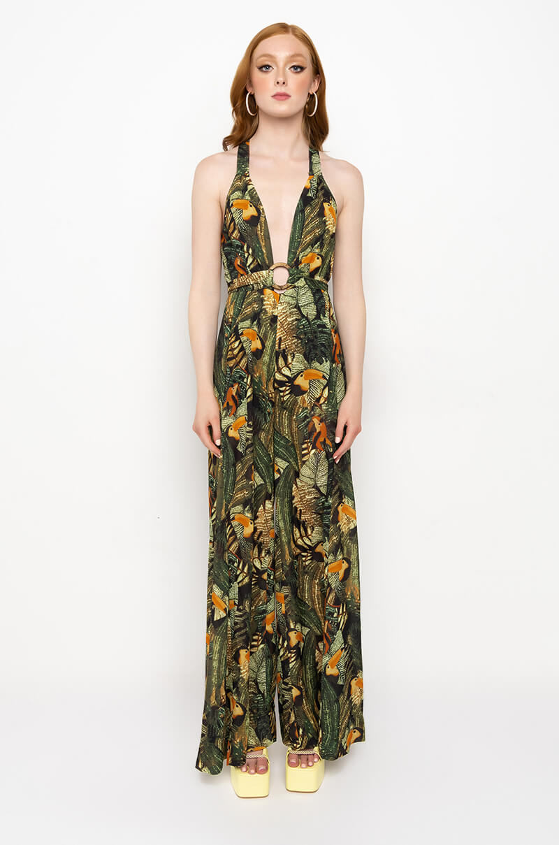 BAECATION LOOK HALTER TOP JUMPSUIT