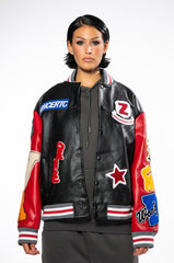 BASE PATCH WORK VARSITY BOMBER