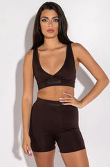 BASIC LUXE MOCHA BIKER SHORT
