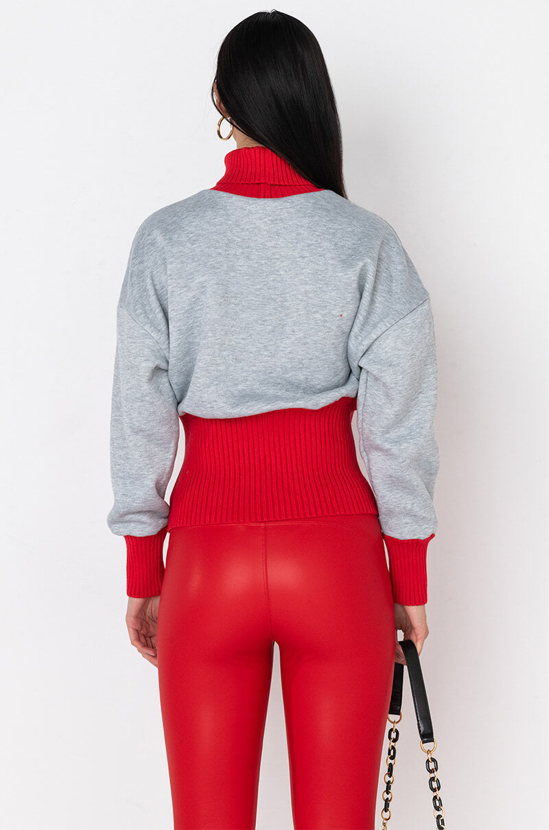 BB SWEATSHIRT with patches HEATHER GREY