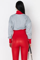 BB SWEATSHIRT with patches HEATHER GREY