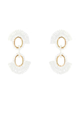 BEADED LADY EARRING IN WHITE