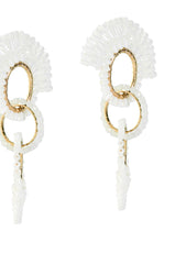 BEADED LADY EARRING IN WHITE