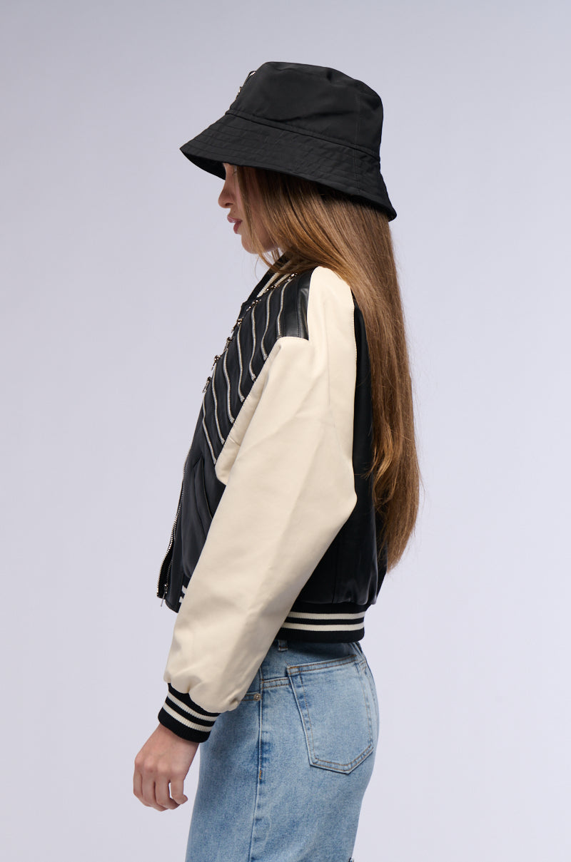 BEAM ME UP ZIPPERED BOMBER