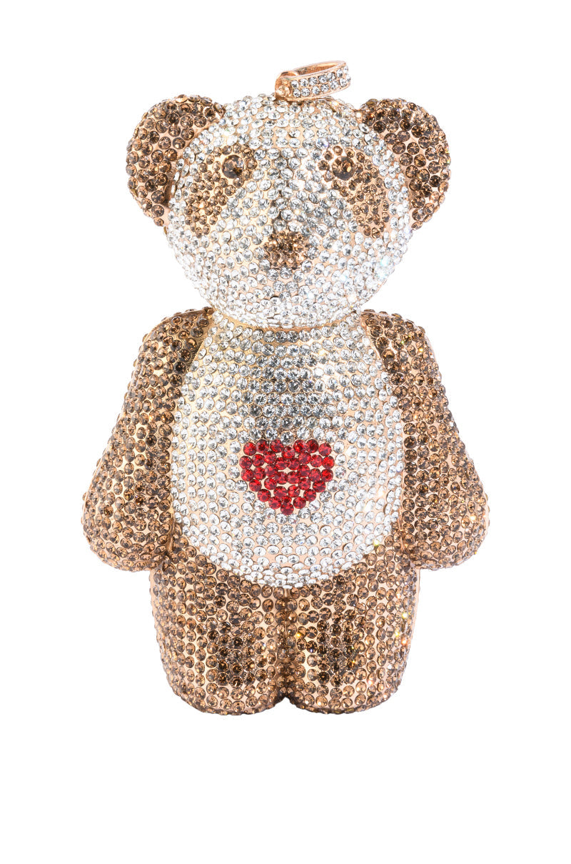 BEARRY CUTE RHINESTONE CLUTCH
