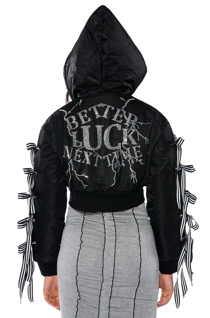 BETTER LUCK NEXT TIME BOMBER WITH LACES