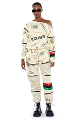 BLACK VILLAGE FOUNDATION ZIPPER DETAIL SWEATPANT