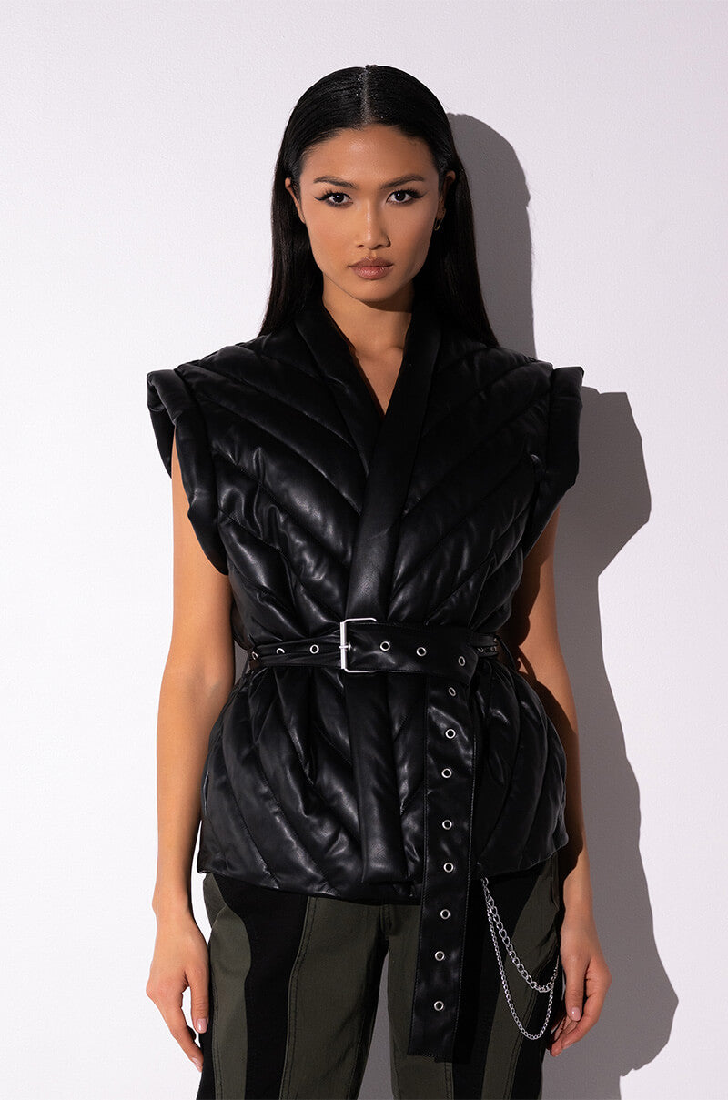 BLANK NYC UNDER THE RADAR PU VEST