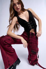 BUCKLED UP CROP OPEN BACK VEST