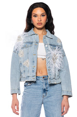 CABARET EMBELLISHED DENIM JACKET