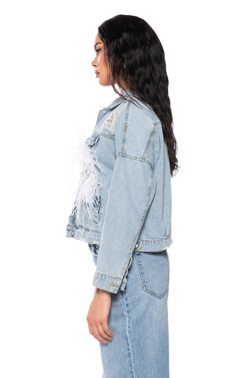 CABARET EMBELLISHED DENIM JACKET