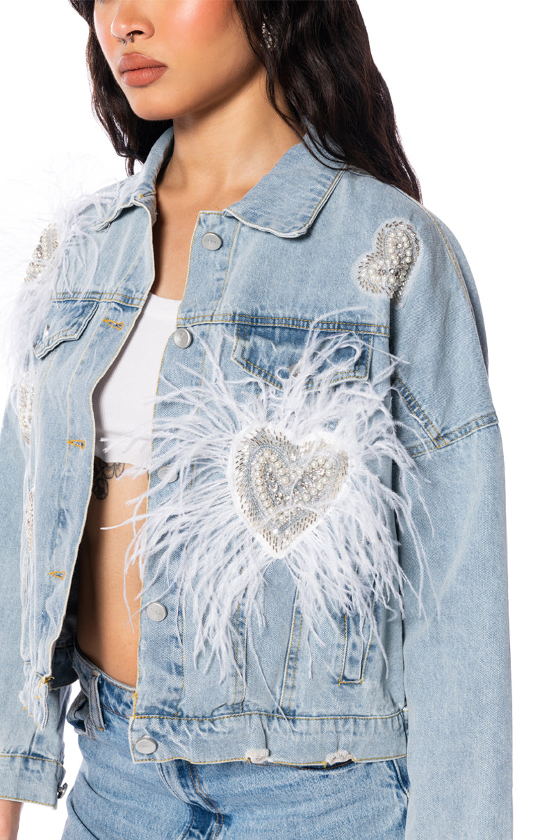 CABARET EMBELLISHED DENIM JACKET