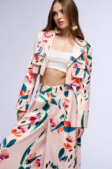 CANDY RAIN SATIN CROP UTILITY BLAZER