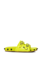 COMBOO EMBELLISHED FLAT SANDAL LIME