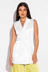 SATIN VEST WITH INSIDE OUT LINING