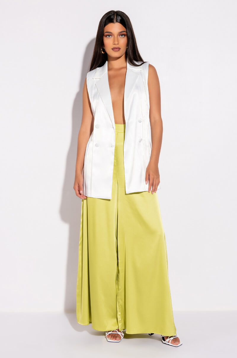 SATIN VEST WITH INSIDE OUT LINING