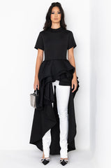 COME AGAIN HIGH LOW MAXI DRESS BLACK