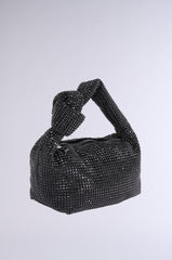 COME CLOSER RHINESTONE PURSE IN BLACK