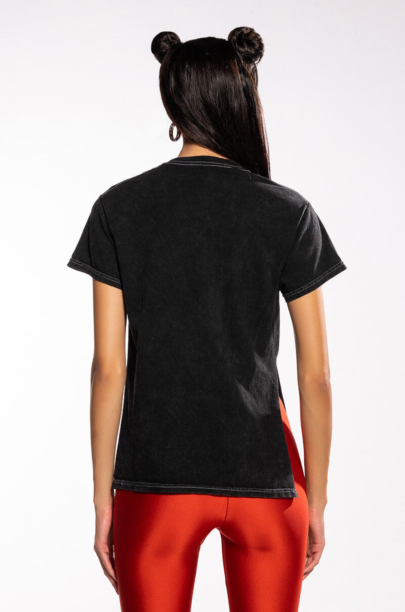 COMING IN FIRST CREW NECK GRAPHIC TSHIRT