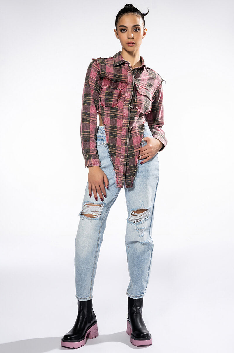 COOL AGAIN FLANNEL BLOUSE