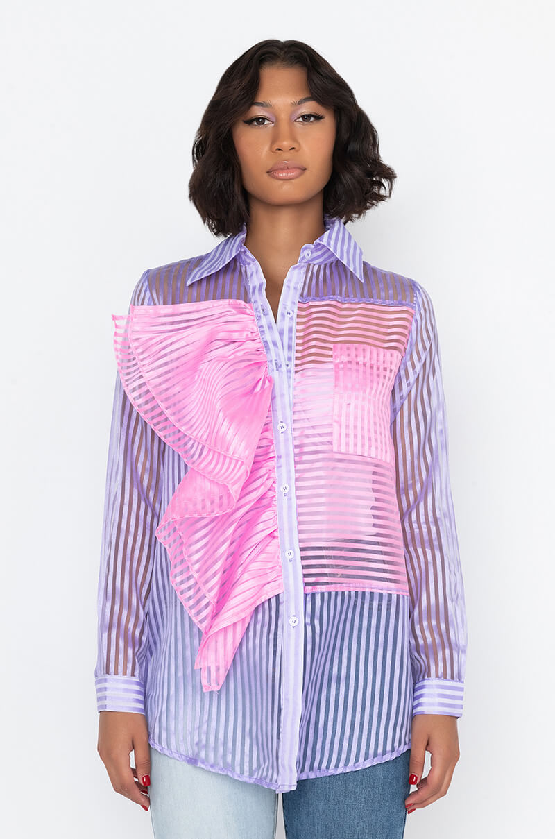 COTTON CANDY LONG SLEEVE BLOUSE