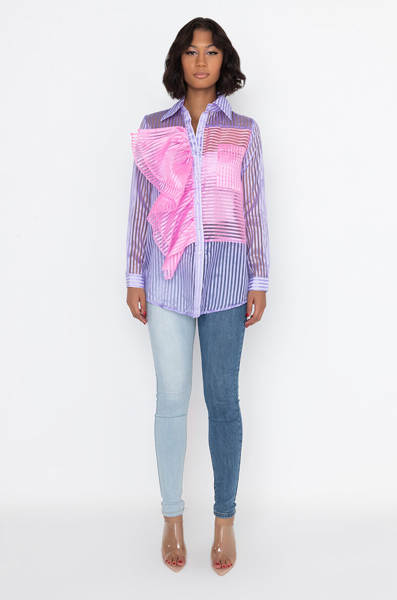 COTTON CANDY LONG SLEEVE BLOUSE