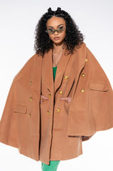 CRAVE YOU WOOL LIKE TRENCH PONCHO