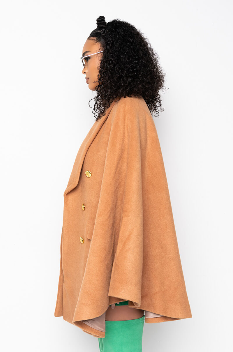 CRAVE YOU WOOL LIKE TRENCH PONCHO