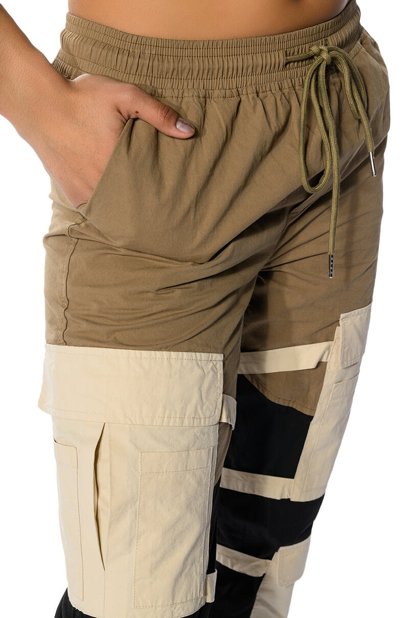 DIXIE COLOR BLOCKED CARGO JOGGER