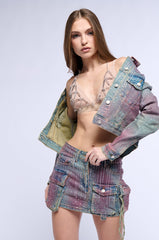 DOLL RHINESTONE DENIM JACKET