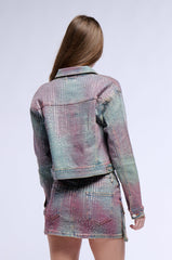 DOLL RHINESTONE DENIM JACKET