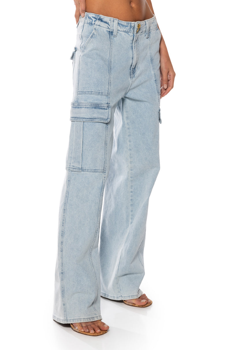 ELIZA DENIM CARGO PANT
