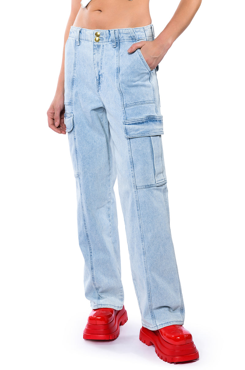 ELIZA DENIM CARGO PANT