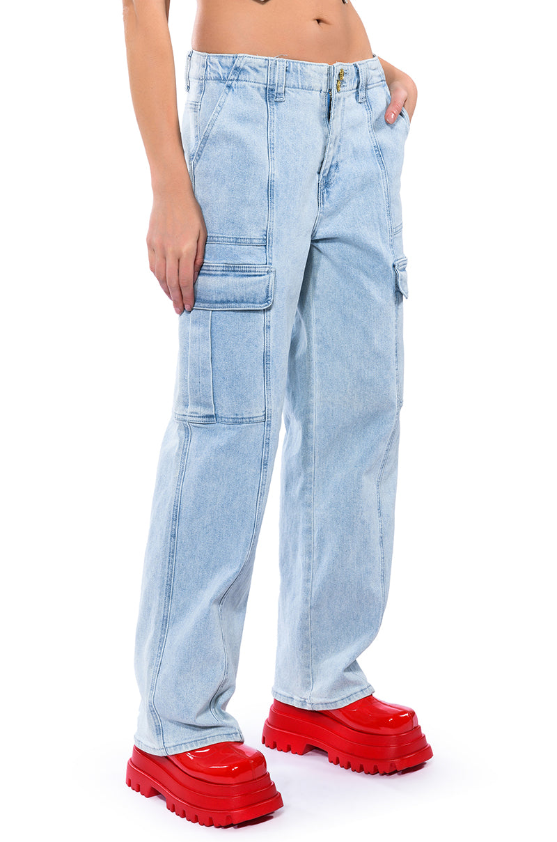 ELIZA DENIM CARGO PANT