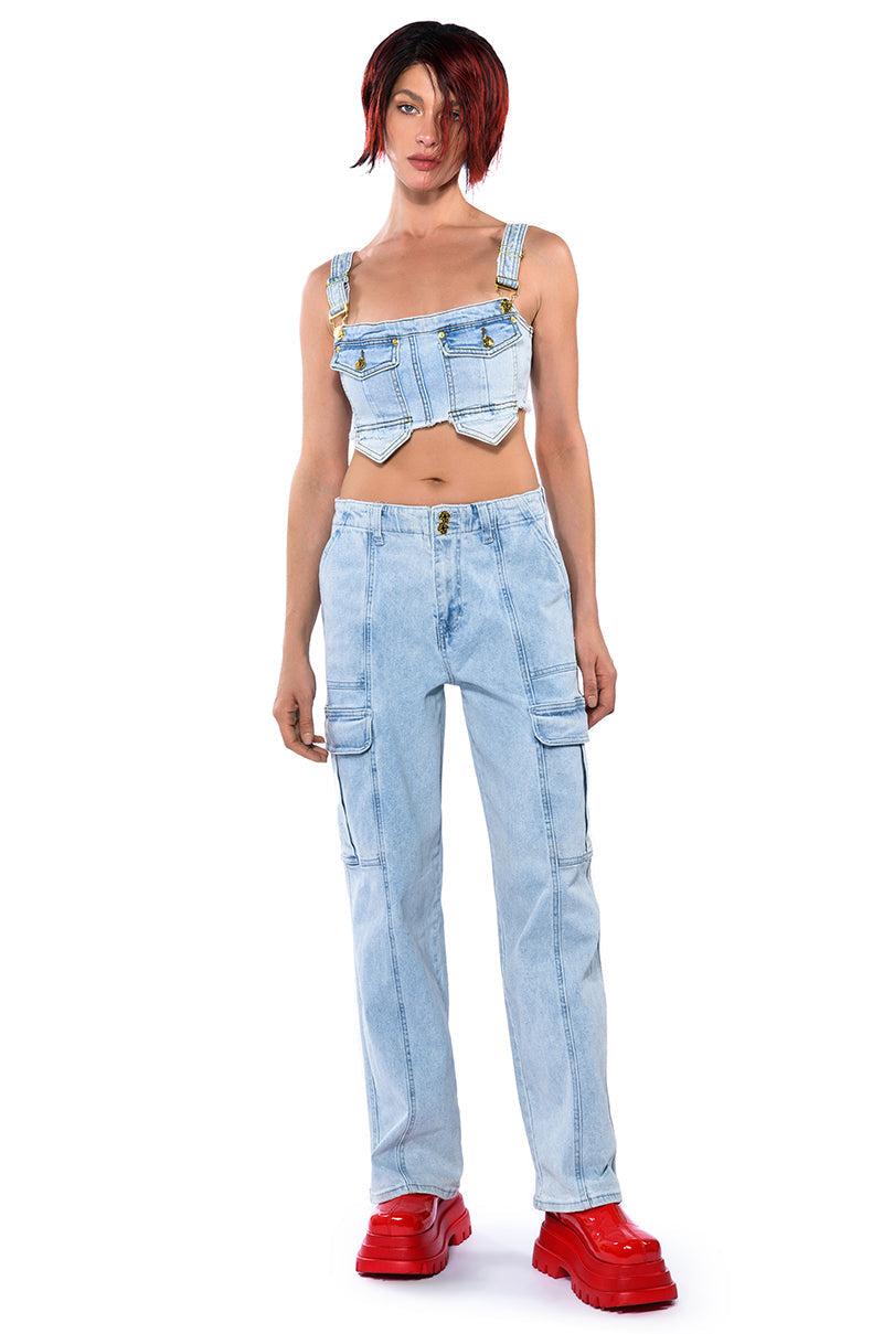 ELIZA DENIM CARGO PANT