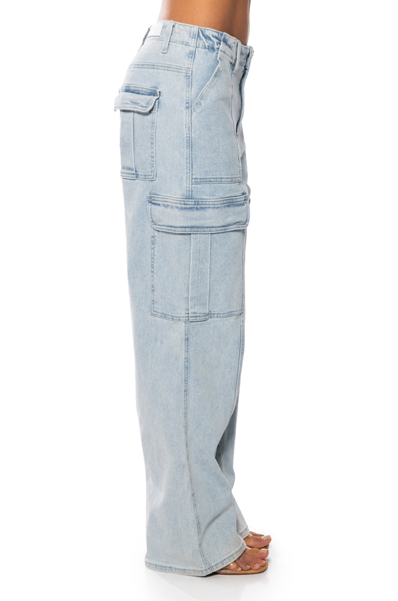 ELIZA DENIM CARGO PANT