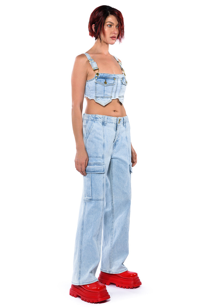 ELIZA DENIM CARGO PANT