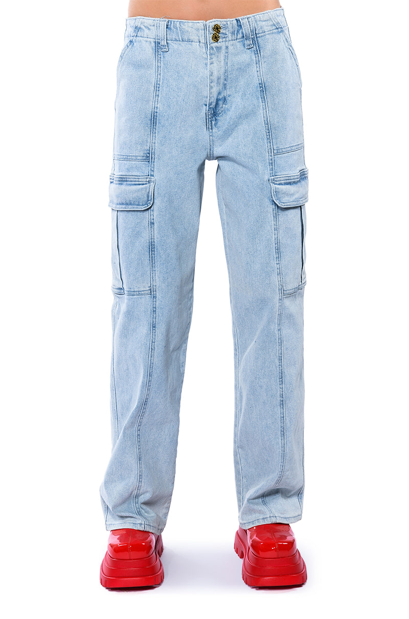 ELIZA DENIM CARGO PANT