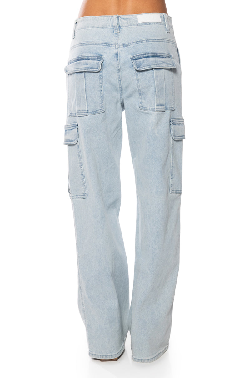 ELIZA DENIM CARGO PANT